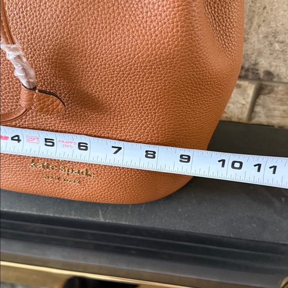 NWT Kate Spade Rosie Warm Ginger Leather Drawstring Bag - Picture 2 of 7